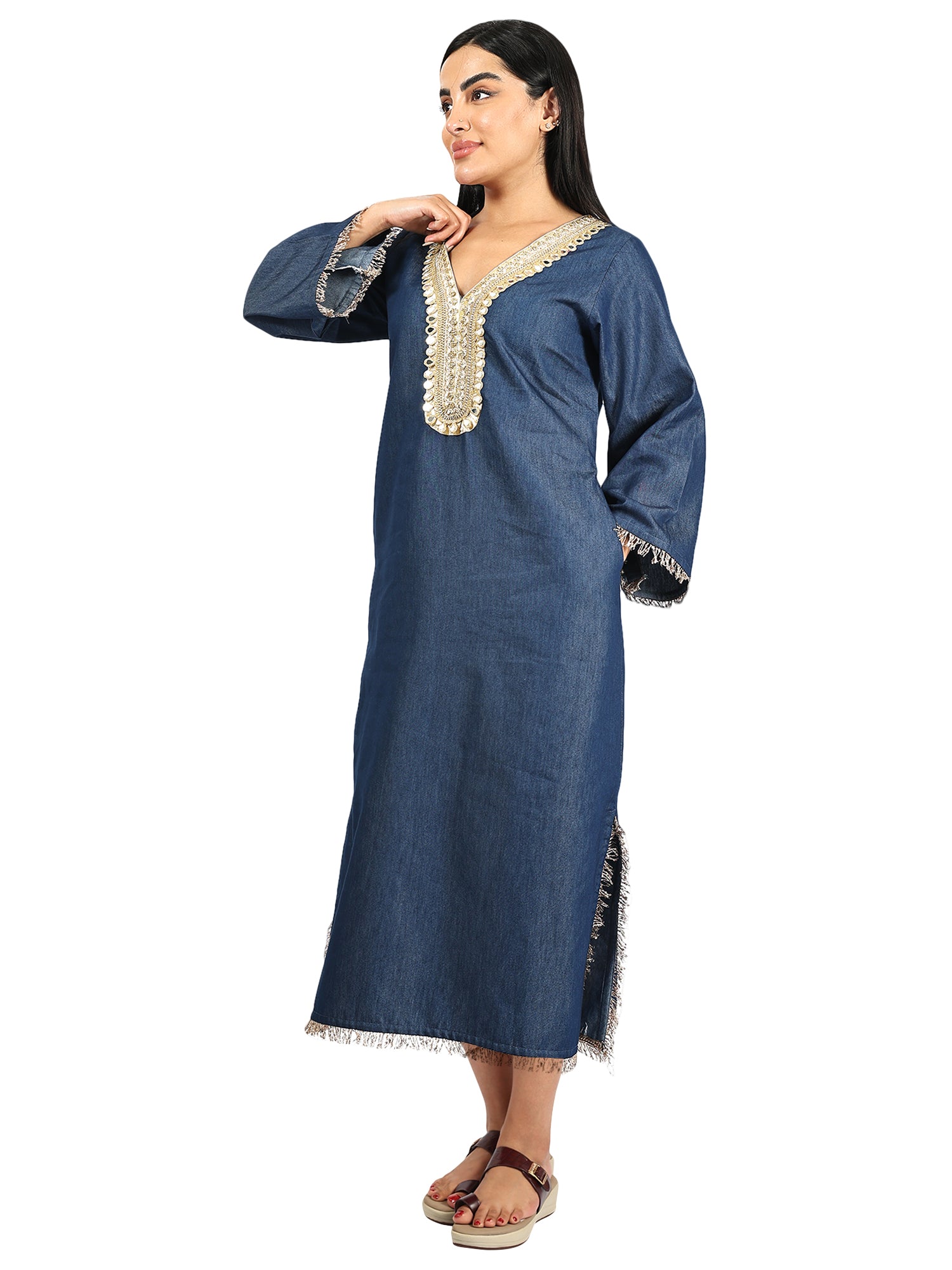 Long Denim Blue Dress