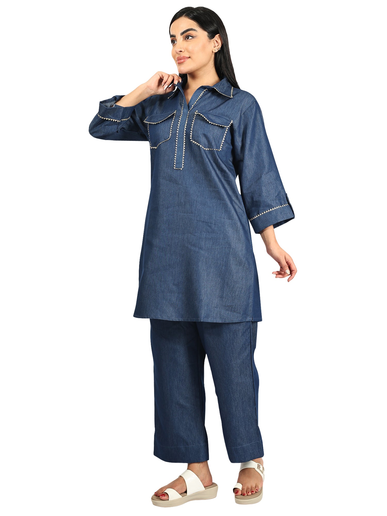 Denim Top Bottom Dress