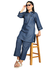 Pathani Denim Co-ord set