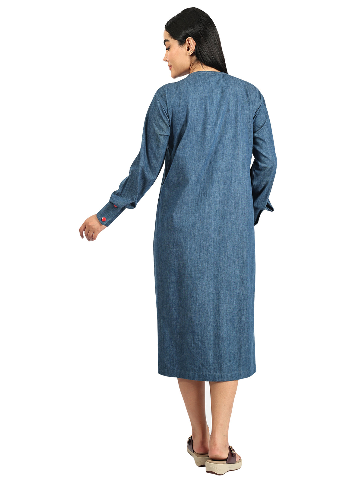 Denim Flower Long dress