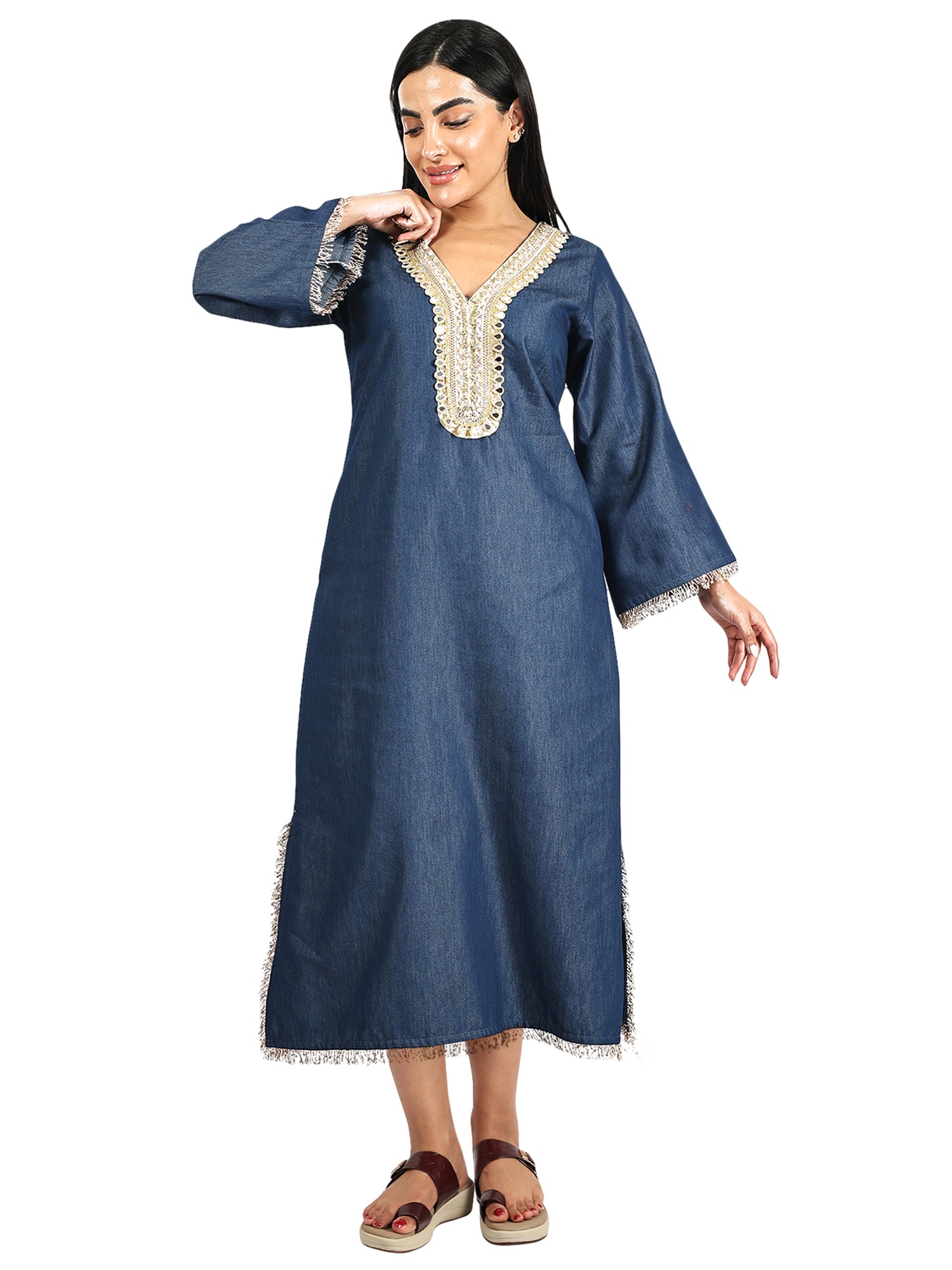 Long Denim Blue Dress