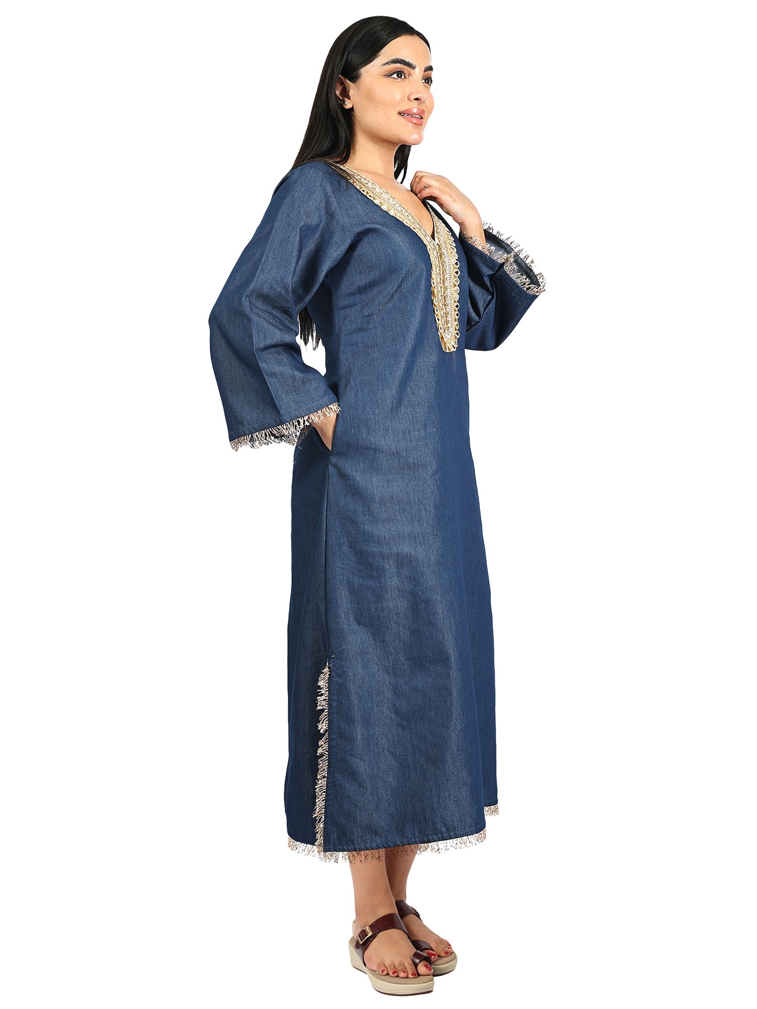 Long Denim Blue Dress